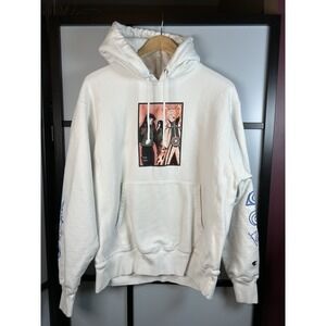 Champion‎ x Naruto Uzumaki Reverse Weave White Hoodie Sz L